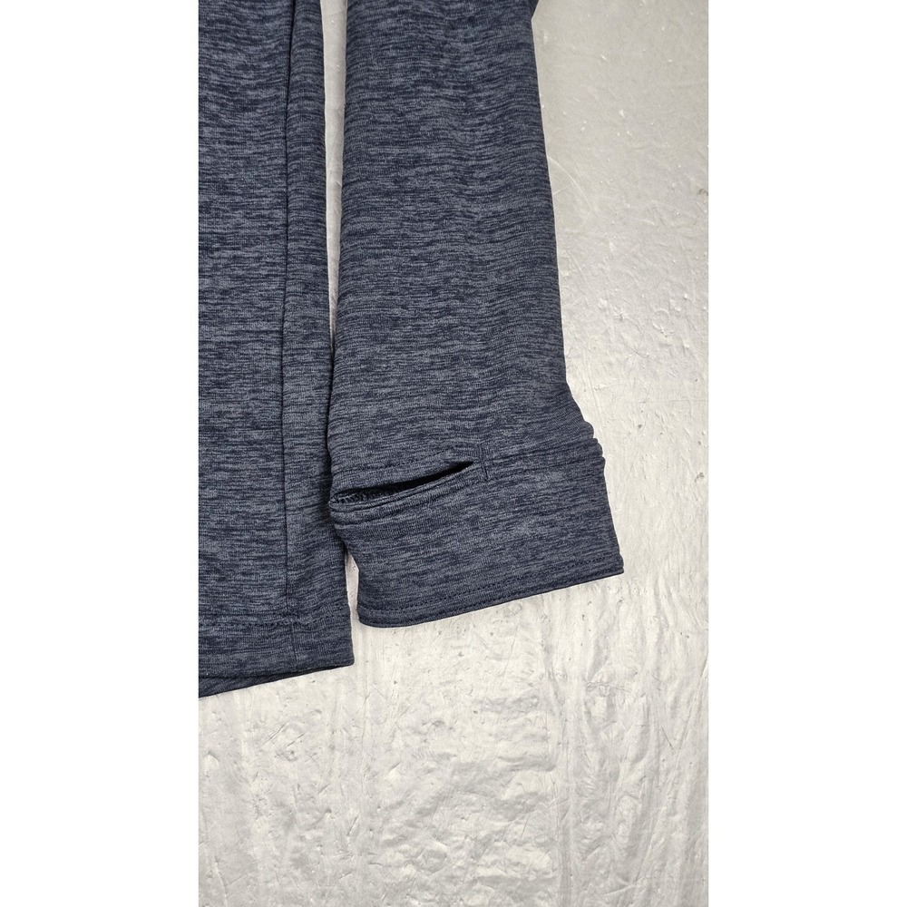 LL Bean Pullover Mens‎ Medium Gray Quarter Zip Adventure Grid Fleece Hiking Top - Picture 5 of 7